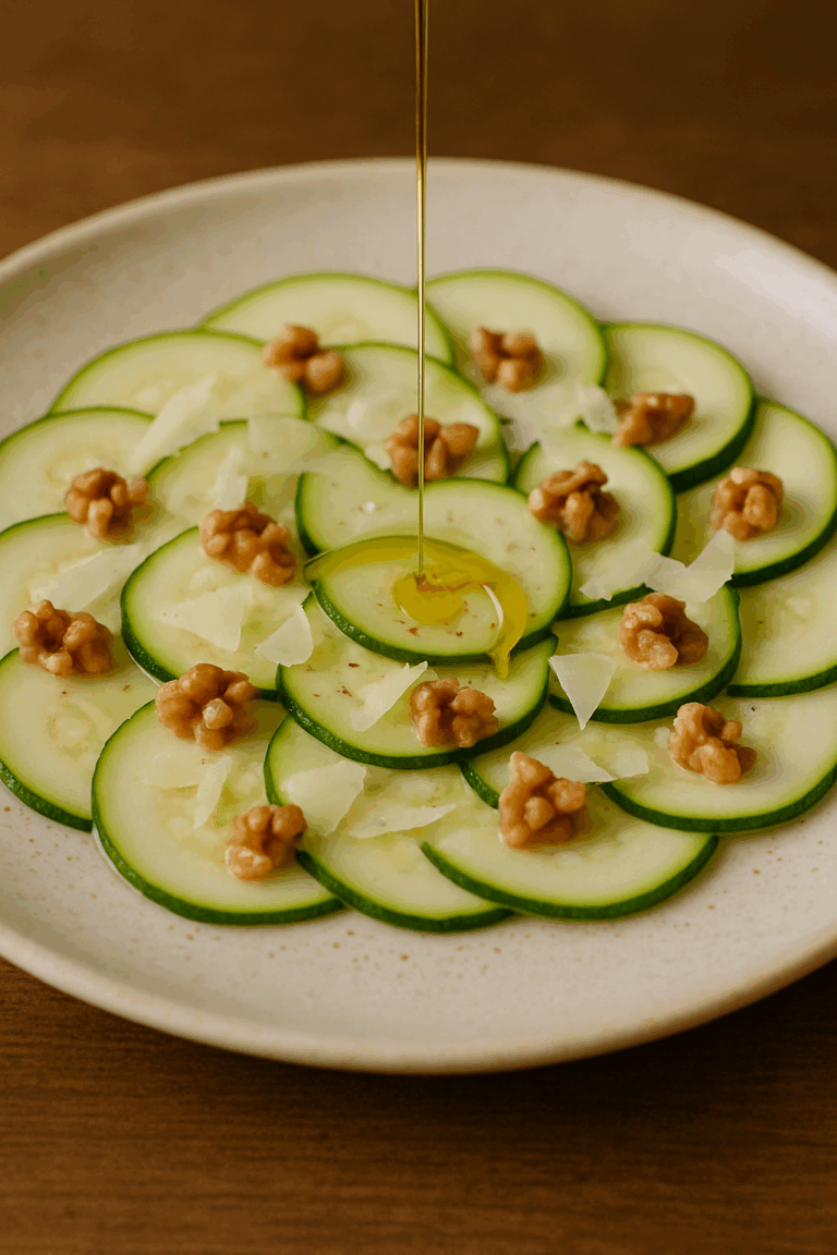 carpaccio calabacin aceite oliva